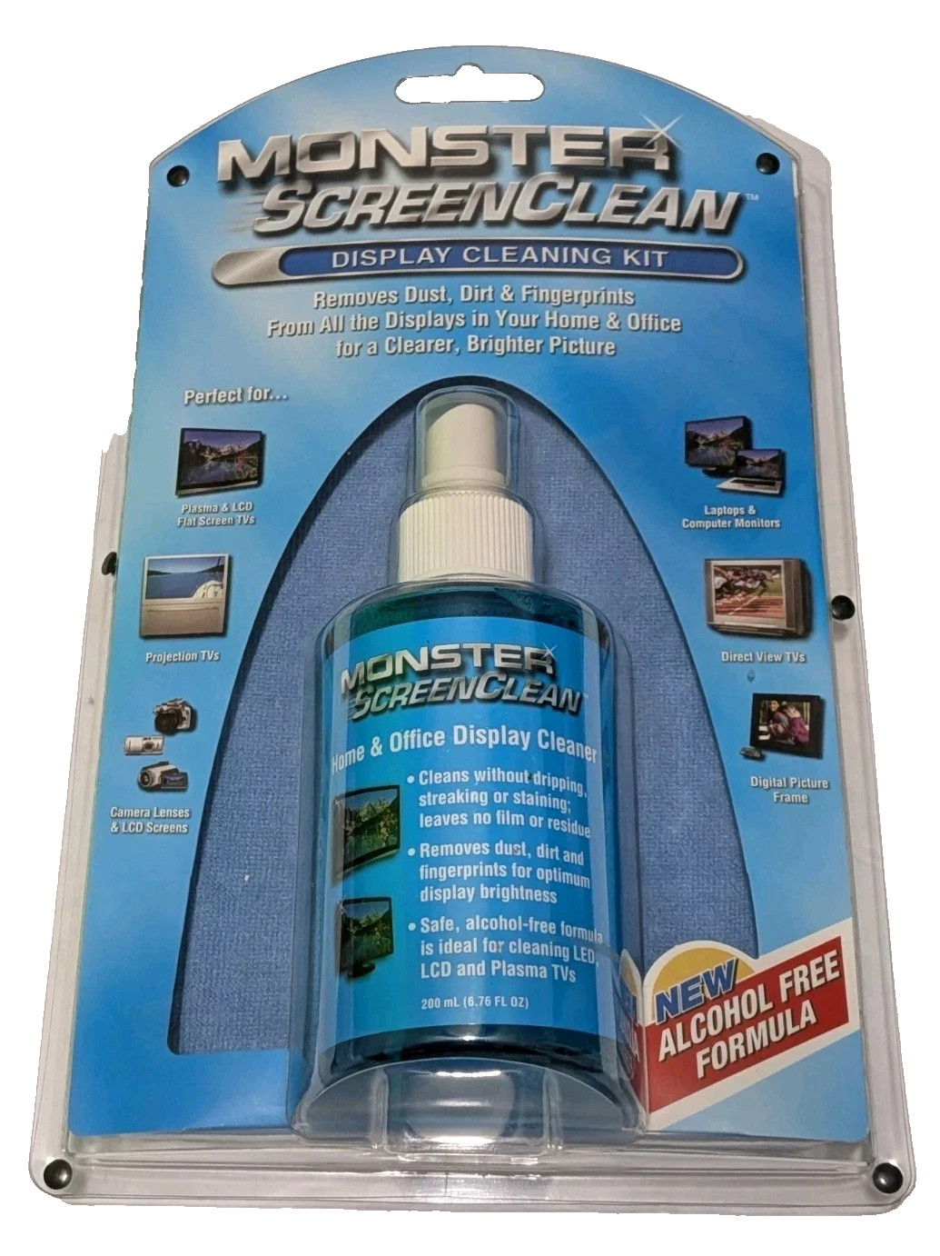 Monster ScreenClean, Display Cleaning Kit TV Lens New Factory Sealed