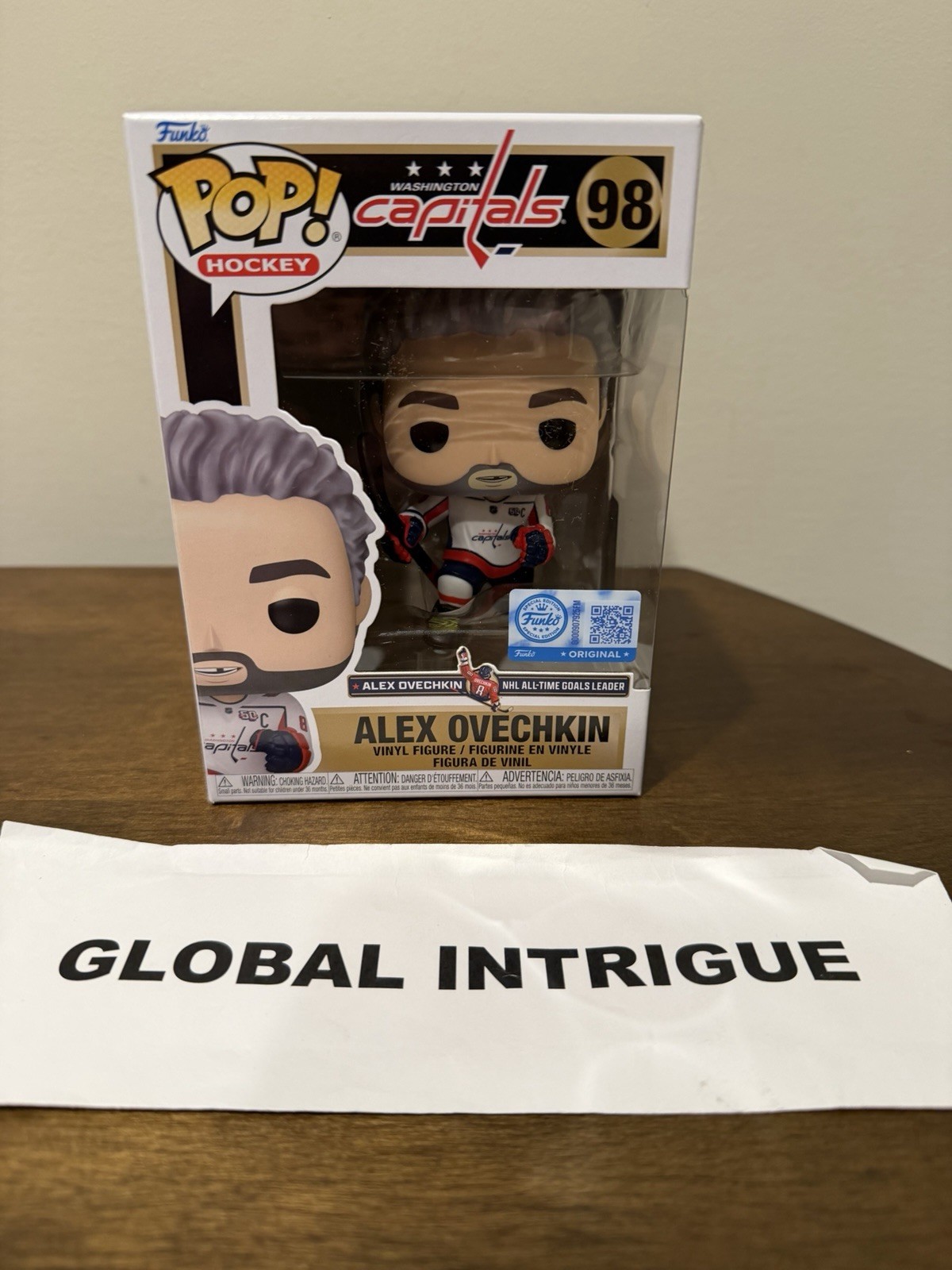 Alex Ovechkin Washington Capitals Funko NHL All-Time Leading Goal Scorer IN HAND