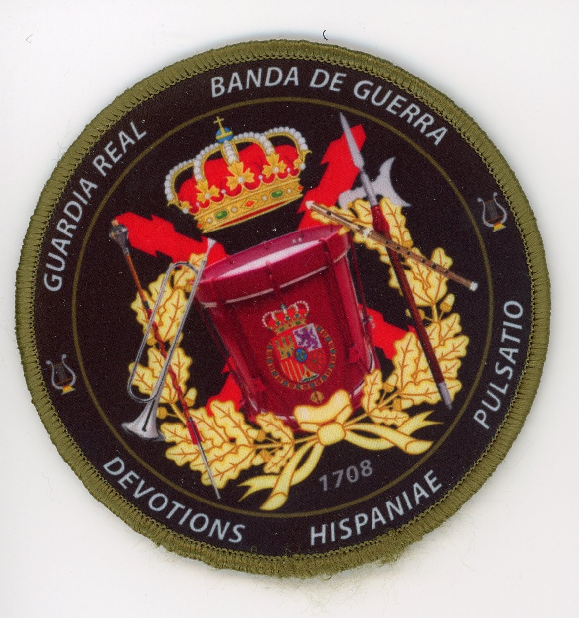 PATCH SPAIN  ROYAL GUARD WAR BAND 1708 VEL BACK  VEL BACK  PARCHE