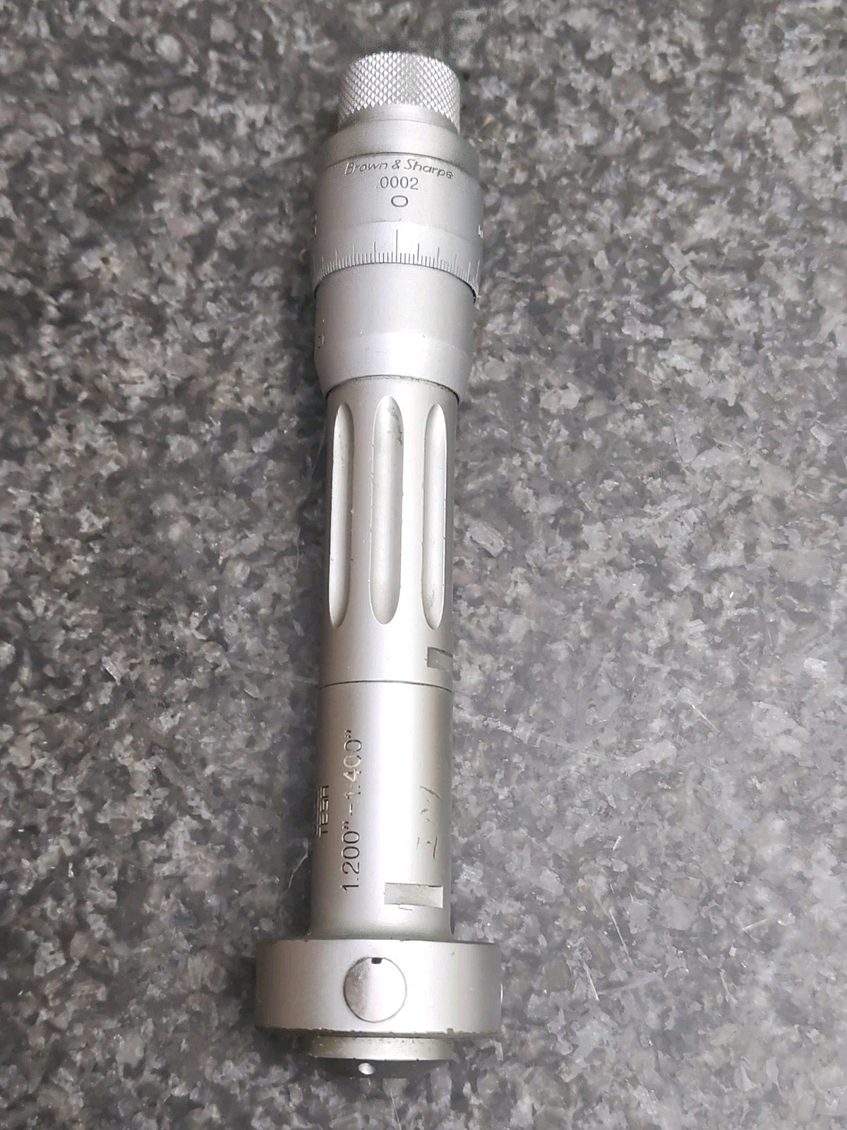 BROWN & SHARPE Bore Micrometer 1.2" in to 1.4" Range .0002" Res. Good Shape