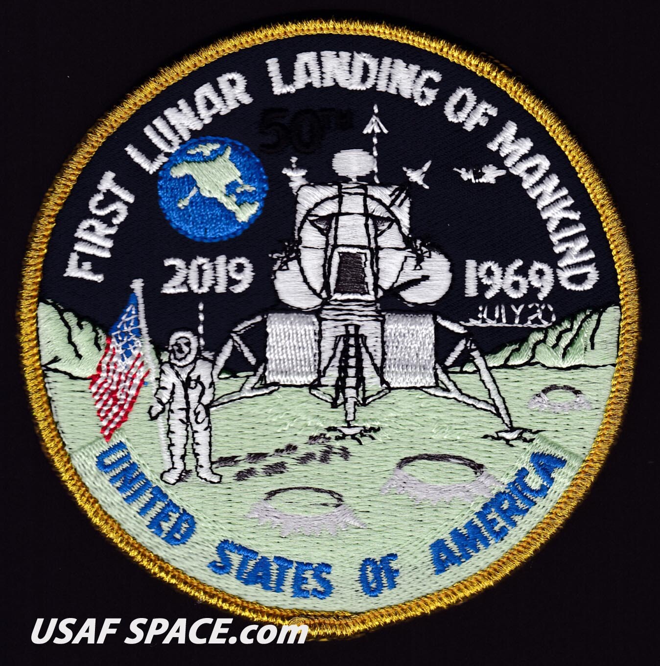 Authentic APOLLO 11 50th ANNIVERSARY - FIRST LUNAR LANDING OF MANKIND-NASA PATCH