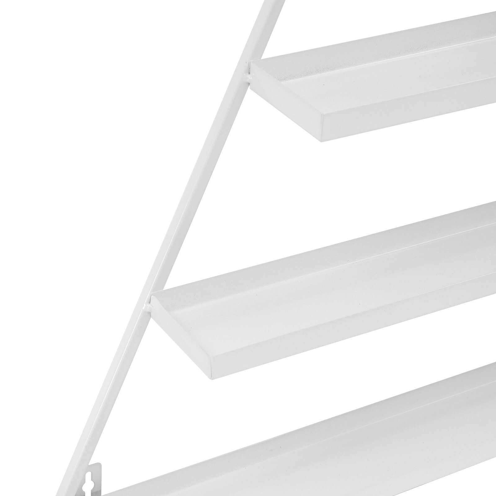 3 Pcs Triangle Wall-mounted?Nail?Polish?Display?Racks 5-Tier White Display Shelf