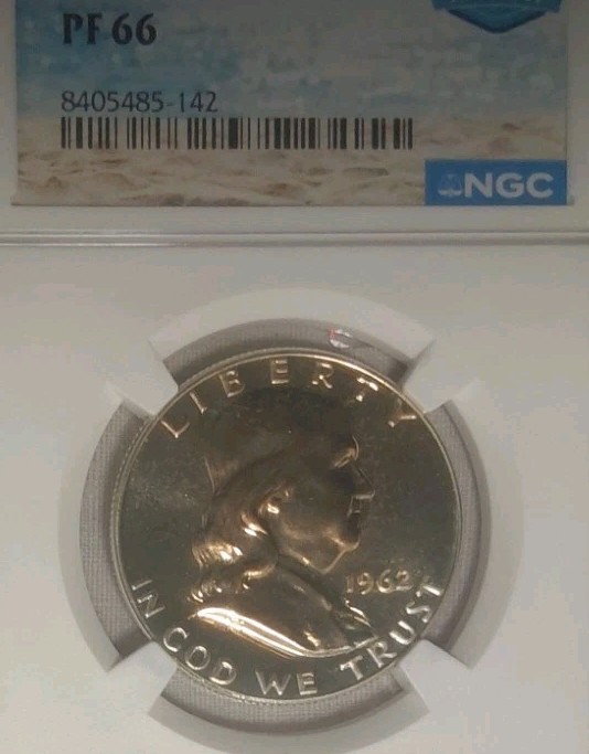 1962 FRANKLIN HALF 50C NGC Proof 66 Nice Eye Appeal Stone White PCB Hobby