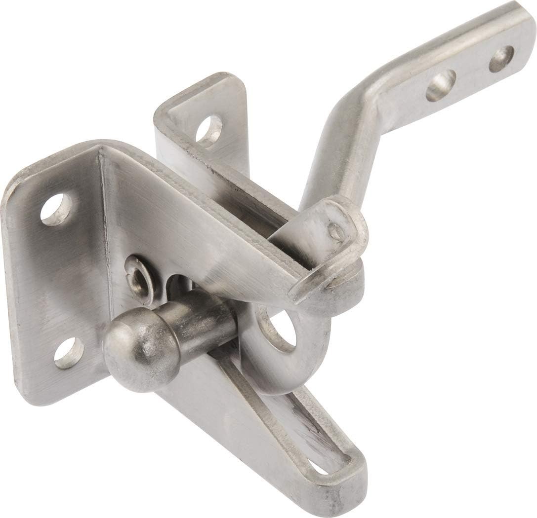 Universal Stainless Steel Gate Latch with Security Bar for Left or Right Gates