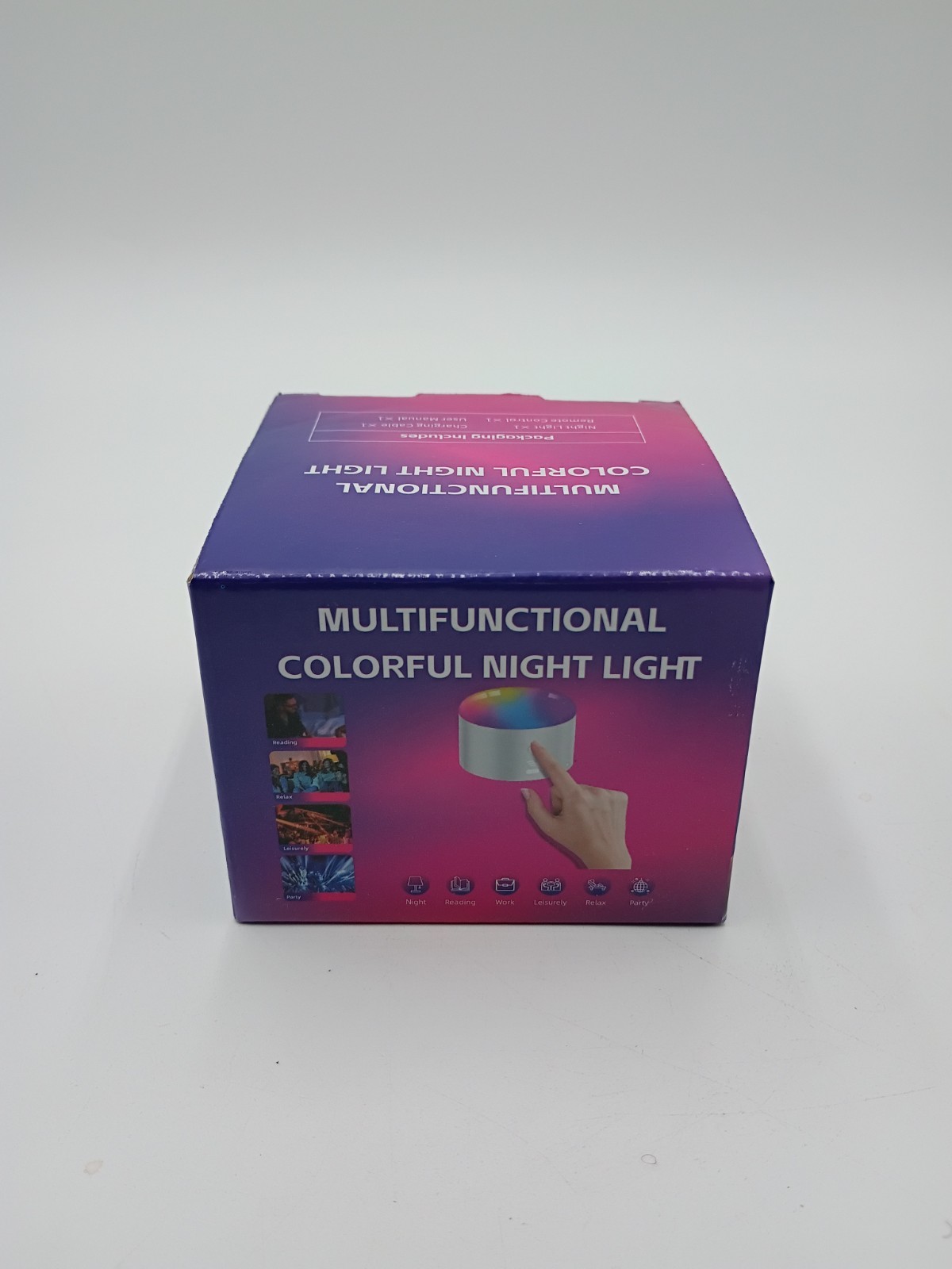 Multi-functional Colorful Night Light. Touch Or Remote Control. USB Charging.