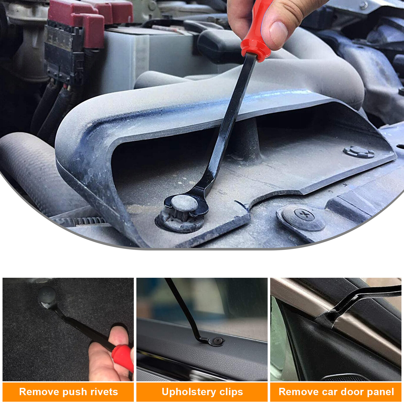 3 Pcs Auto Clip Pliers Set and Fastener Remover Car Trim Rivet Removal Pry Tool