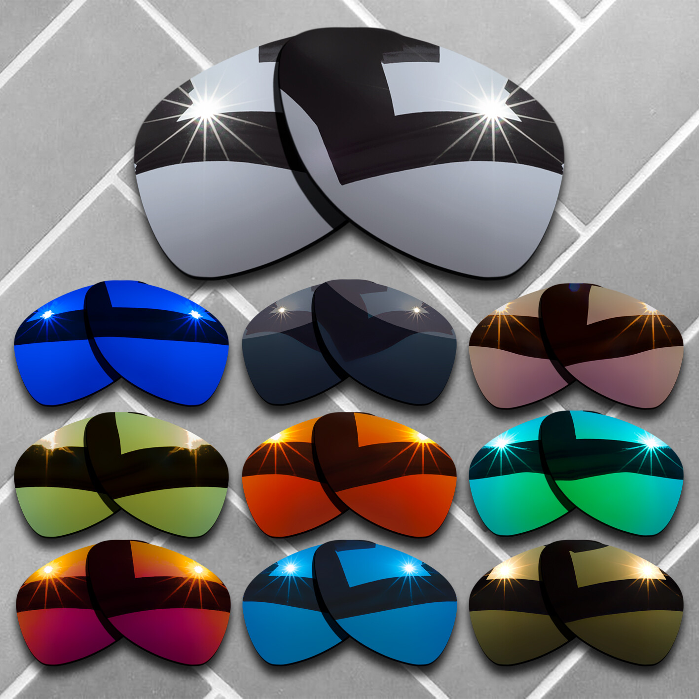 Polarized AntiScratch Replacement lenses for-Oakley Elmont M OO4119 58mm Choices