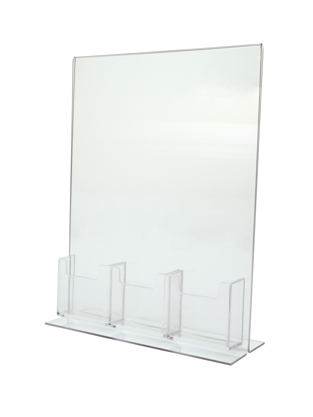 Sign Holder Frame 3 Vertical Business Card Holder 8.5" x 11" Stand Qty 12
