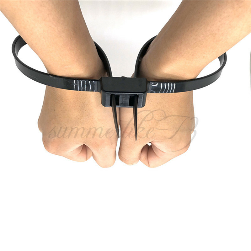 5pcs Handcuff Disposable Double FlexPlastic Cable Cuff Flex Restraints Binding