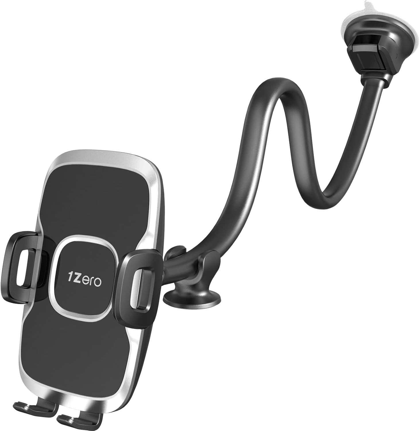 Solid Car Phone Mount with 14-Inch Gooseneck Arm Windshield