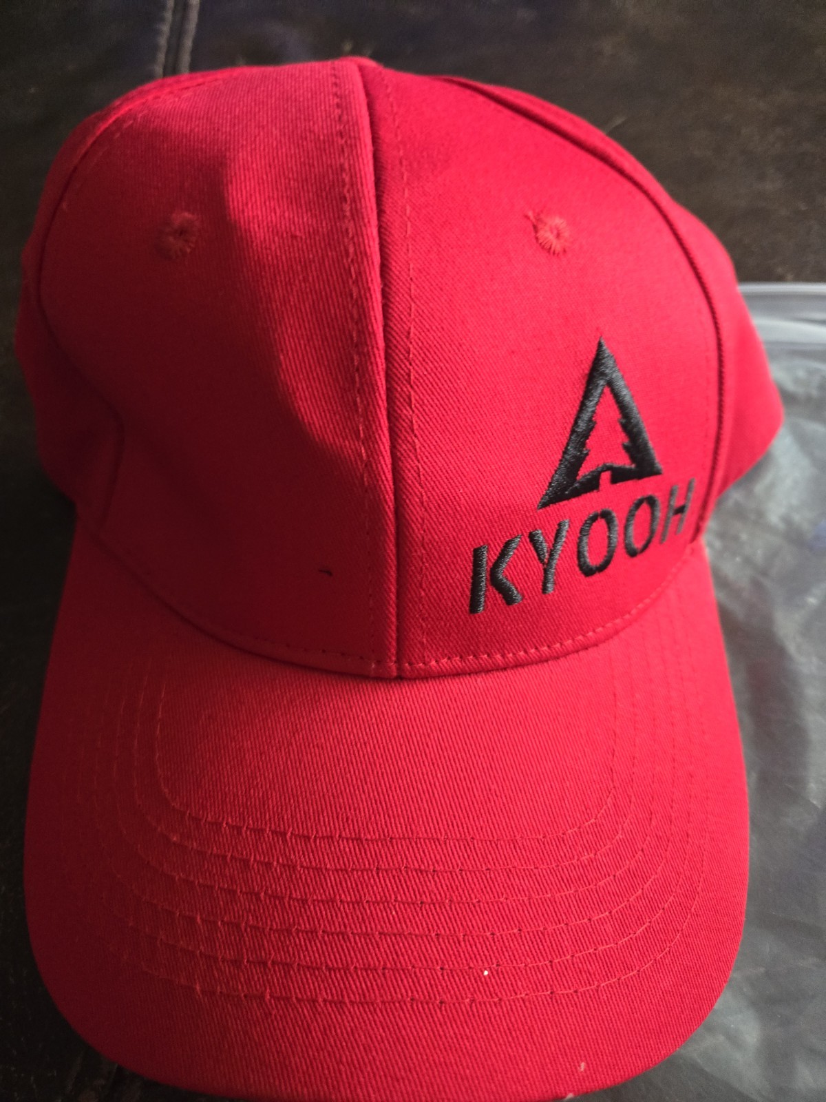 Red Kyooh Baseball Cap Adjustable Strapback Hat 100% Cotton Embroidered