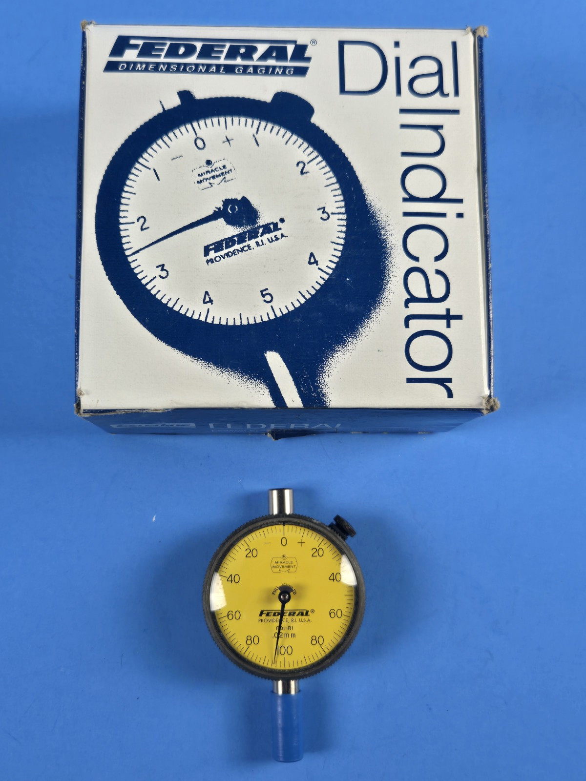FEDERAL #P81-R1 MIRACLE MOVEMENT DIAL INDICATOR .02mm VINTAGE