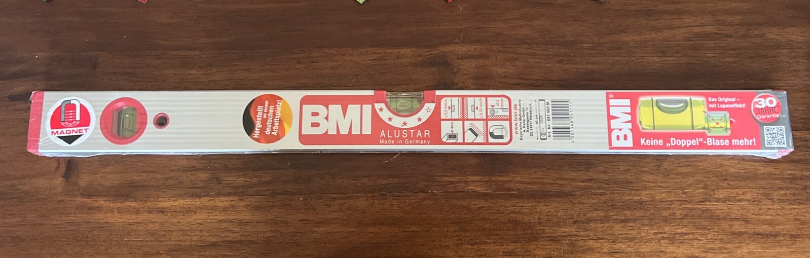 BMI Aluminium Alustar Level (60 cm Long, Edgeless Horizontal - Sealed