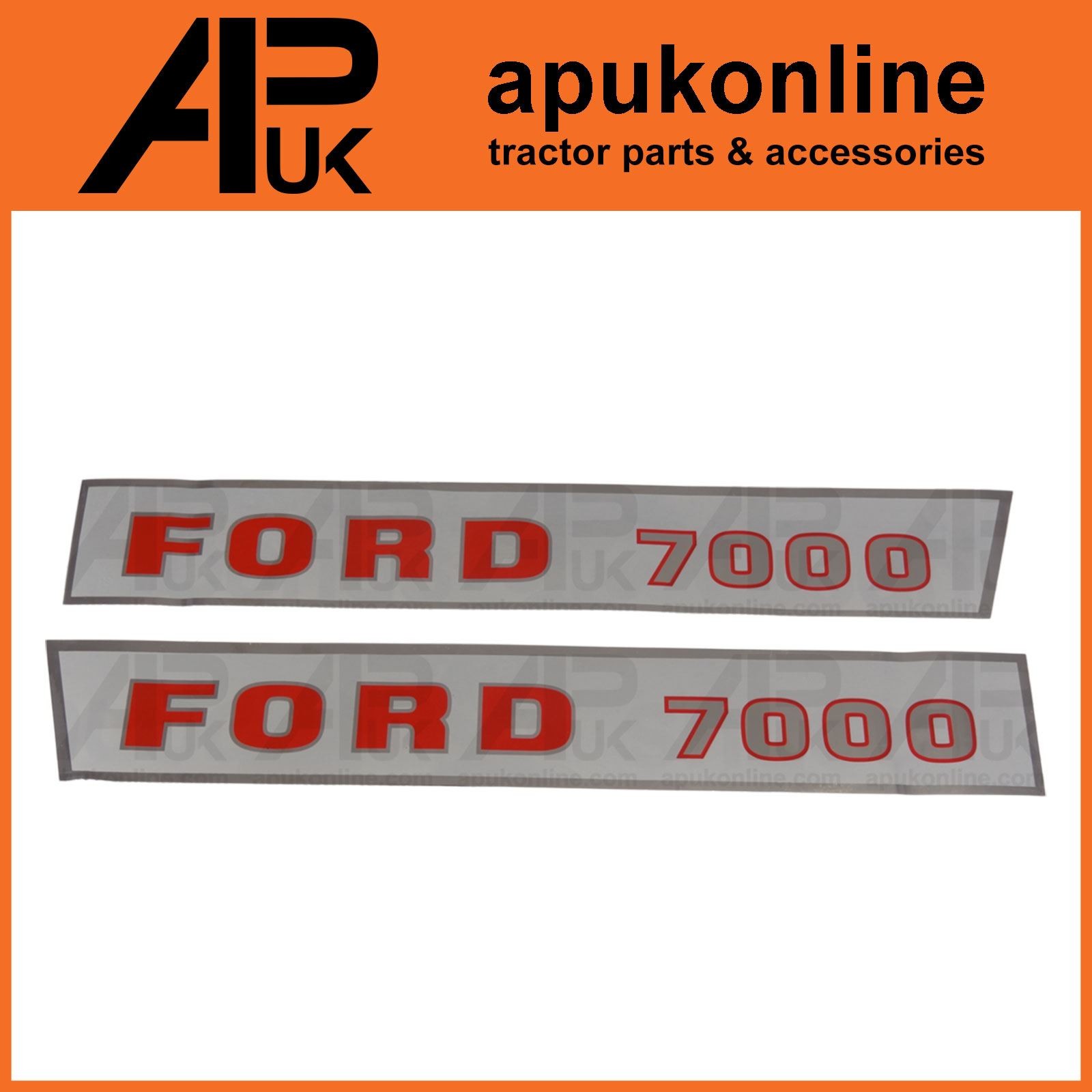 Bonnet Decal Set Hood Sticker Kit Emblem Transfer for Ford 7000 Tractor