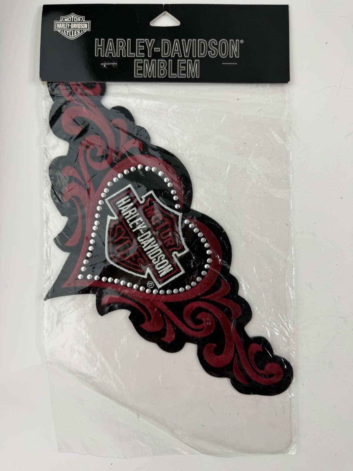 Harley Davidson Women's  Studded Love Heart Bar & Shield  Studs Patch / Emblem