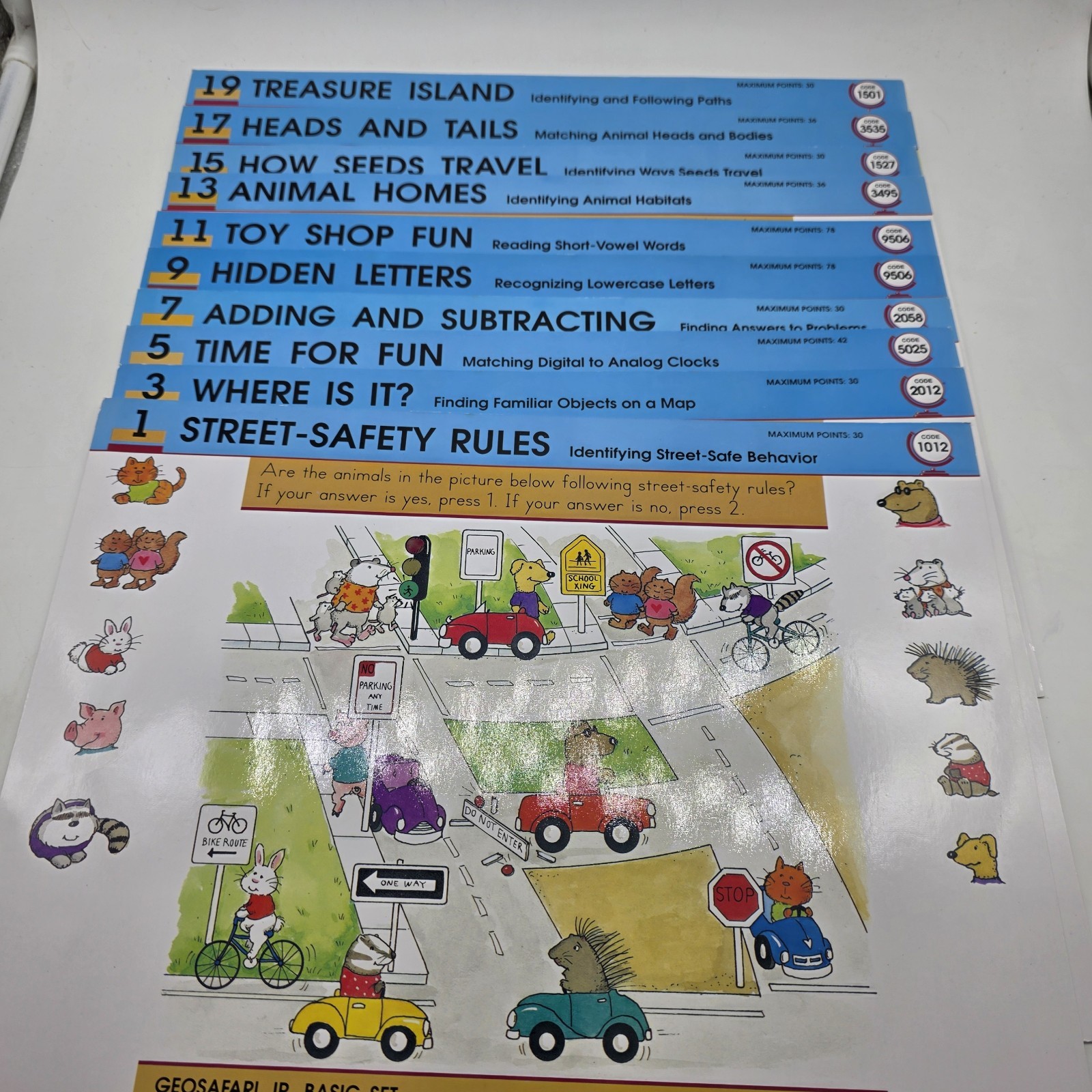 GeoSafari Card Sets 4 Jr Basic, Reading Games, Phonics, More World Geography