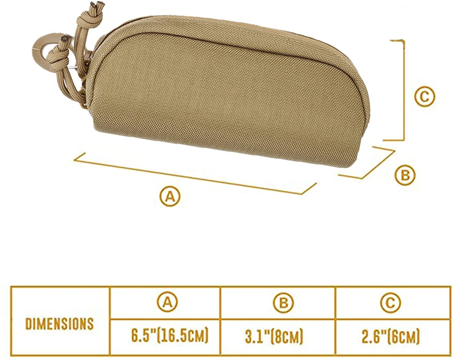 Tactical MOLLE Eyeglass Case Shockproof Protective Box Outdoor Sunglasses Case