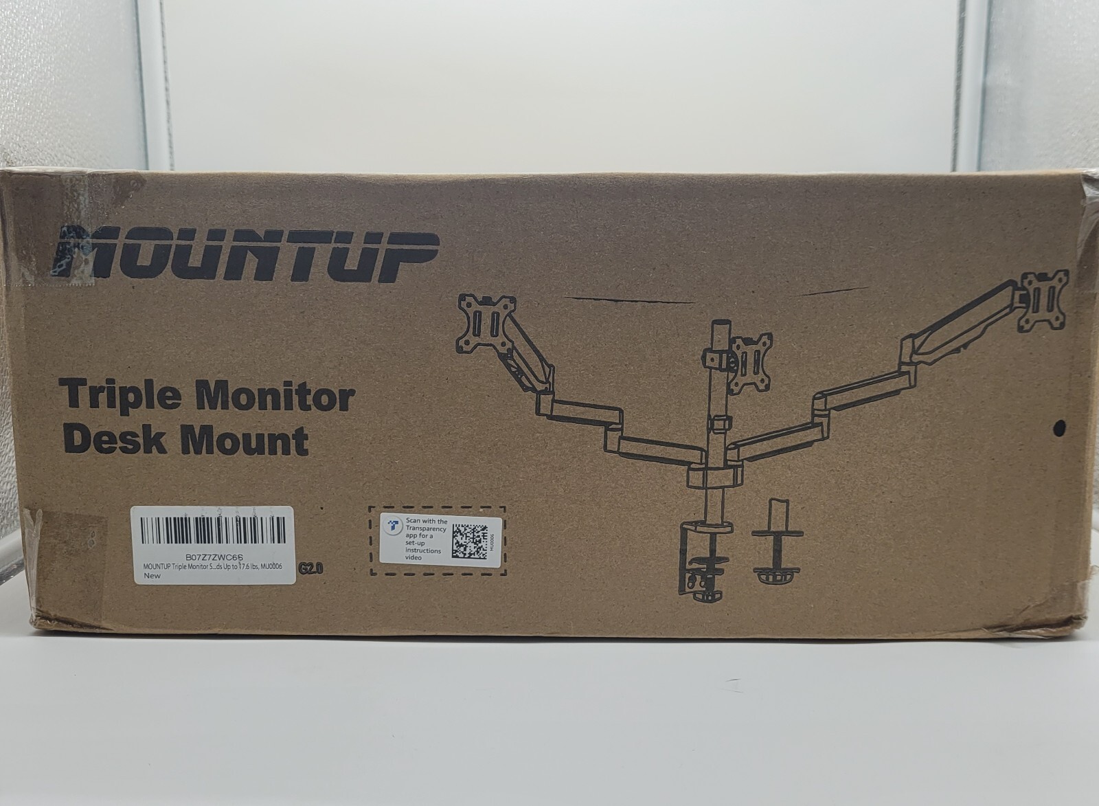 MOUNTUP Triple Monitor Mount Monitor Desk Mount for 3 Monitors Up to 17.6 LBS.