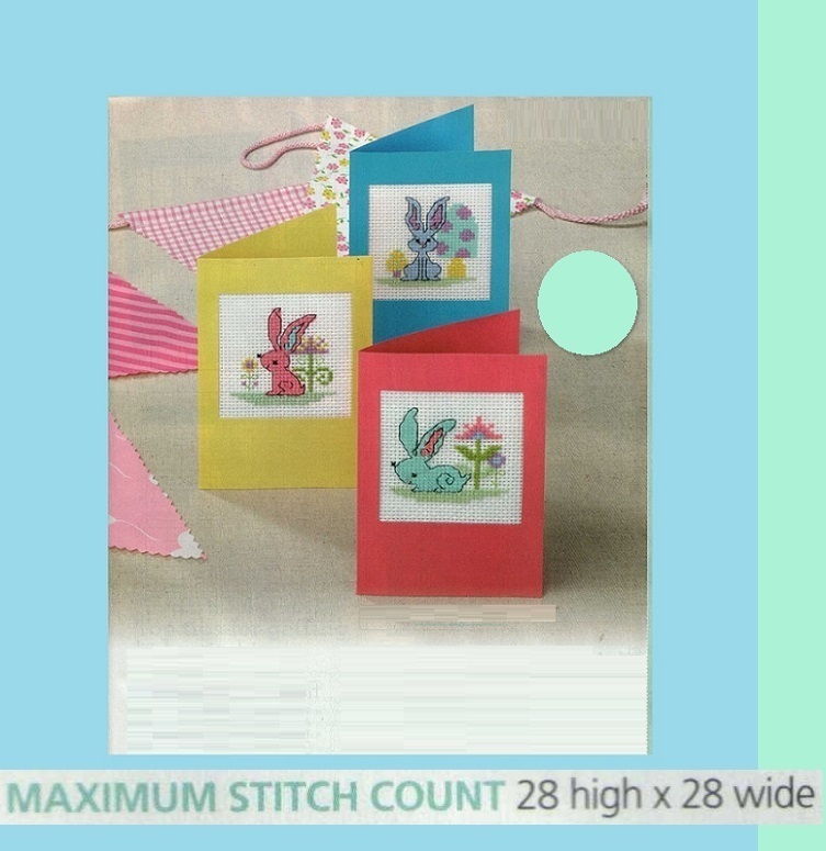 SUNNY BUNNY CARDS -  CROSS STITCH PATTERN  EQ - RYQ