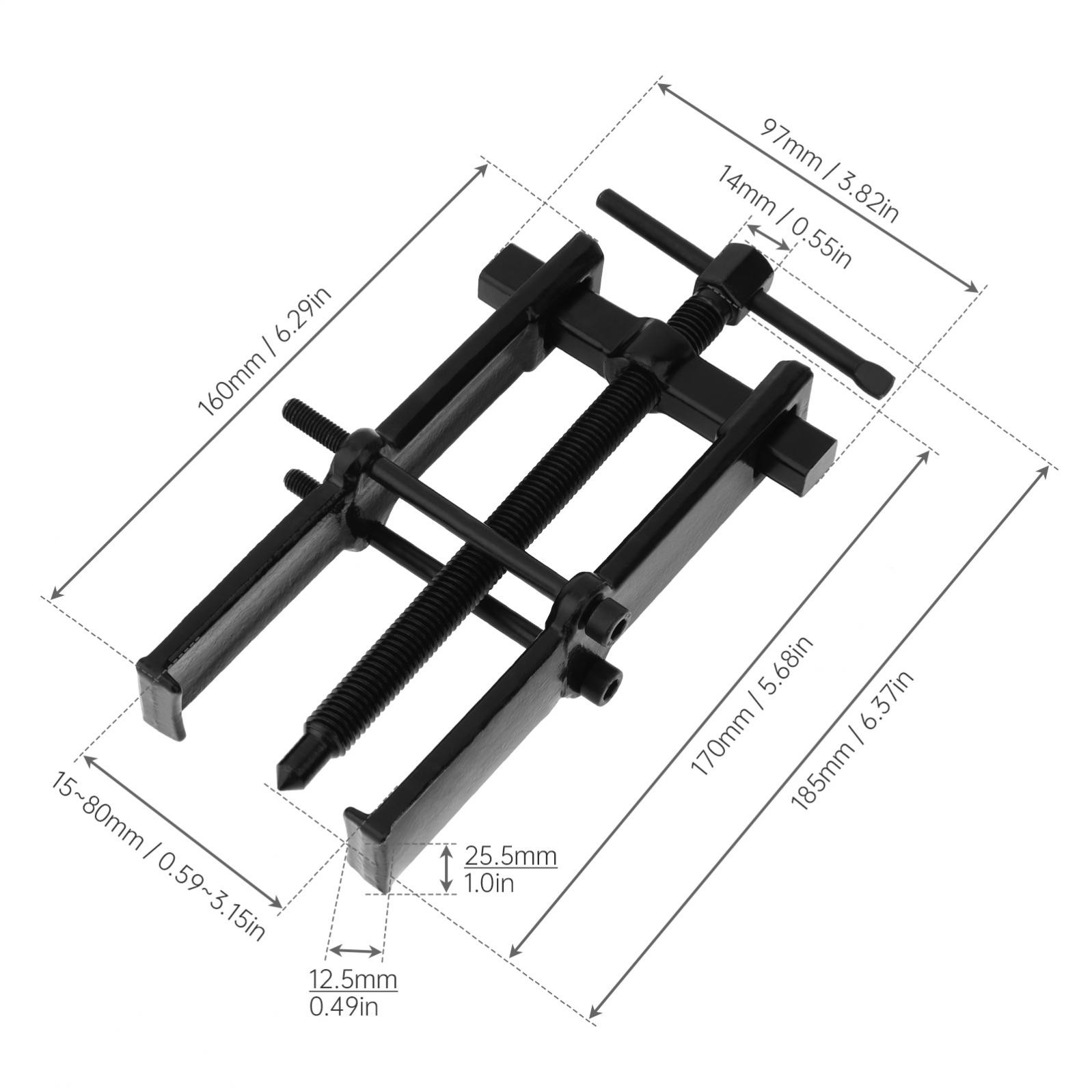 2-Jaw Bearing Pullers Carbon Steel Bearing Remover Tool, Pulley Puller 70x120mm