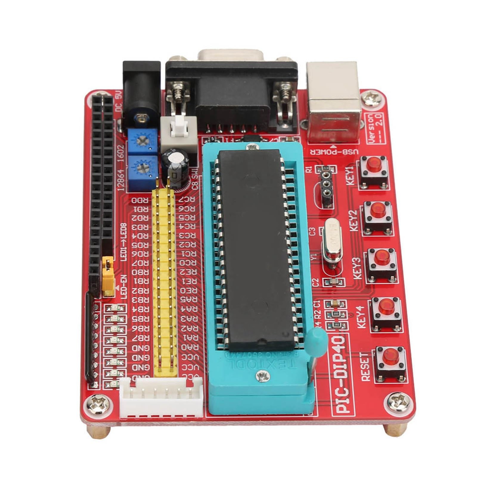Yctze PIC16F877A Microcontroller Learning Board, Development Kit with RS232...