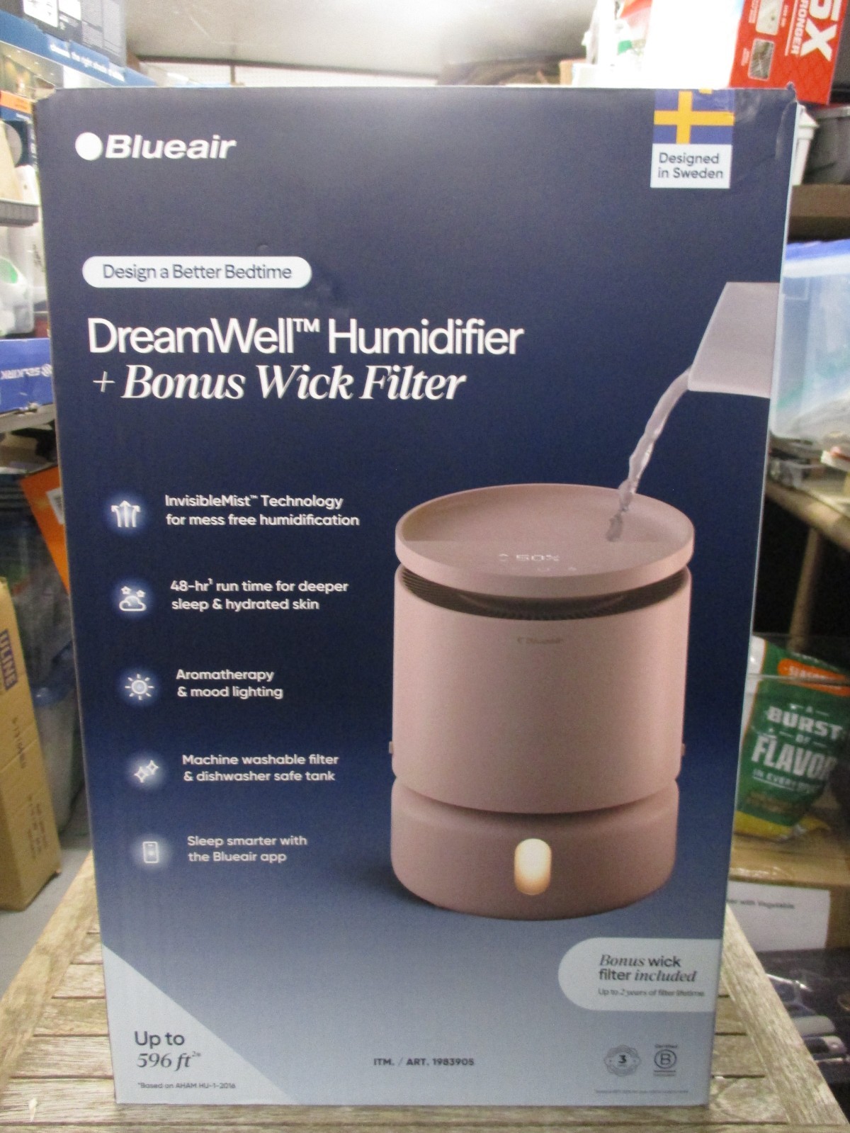 Blueair DreamWell Mist Free Smart Humidifier w/Aromatherapy Stone NOB