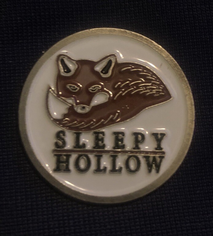 Sleepy Hollow ... Golf Ball Marker. 1 inch metal
