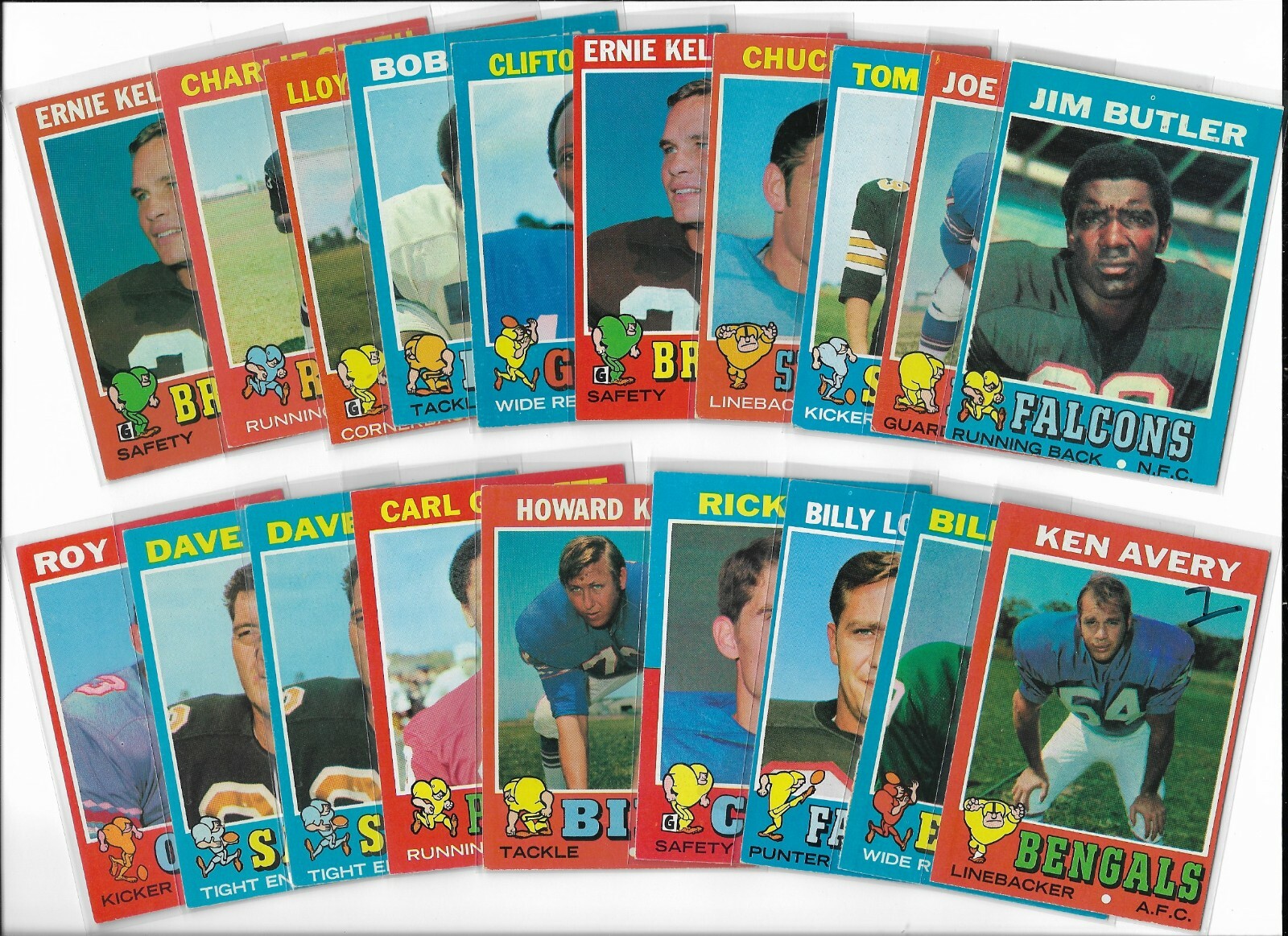 1971 Topps Football  Singles  Complete Your Set 12.1.24   Free Shipping