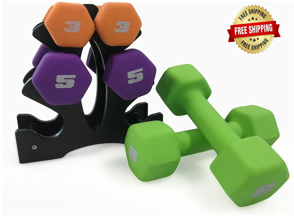 Juego De Pesas Mancuernas Para Ejercicios En Casa Para Mujer 32 Lbs Set NEW US..
