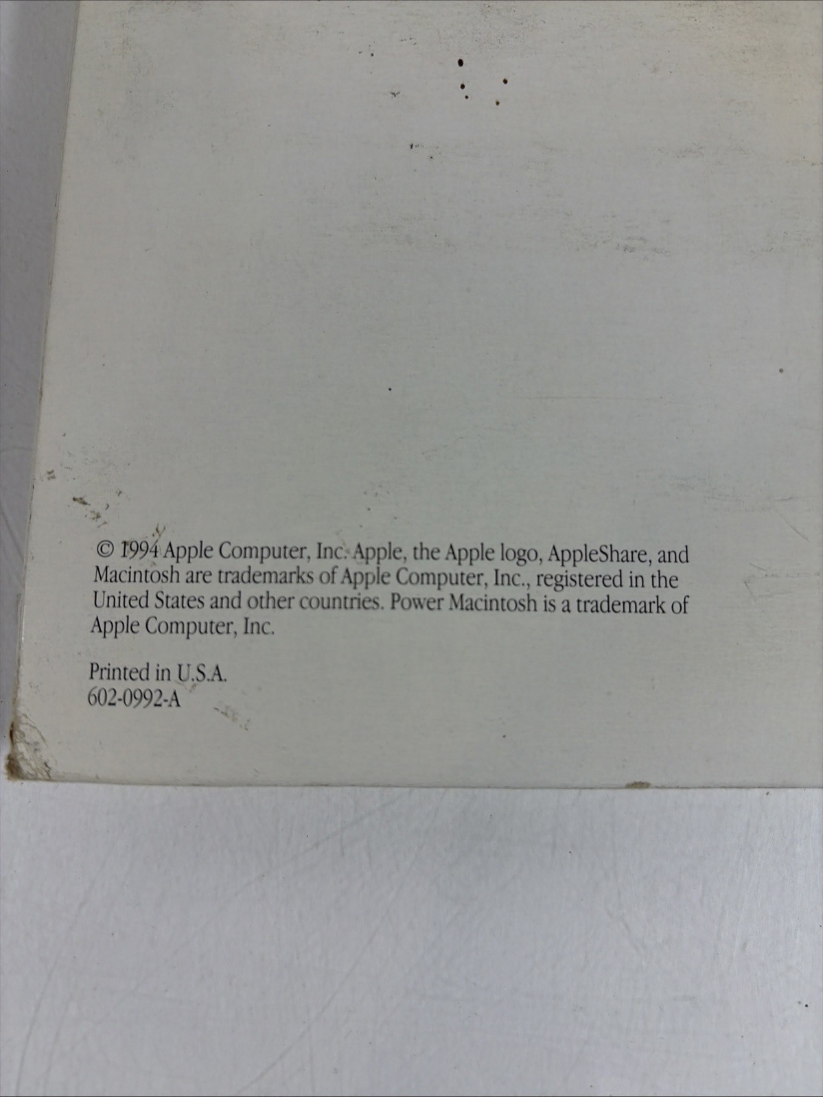 Apple AppleShare Software Version 4.0 1994 602-9002-A