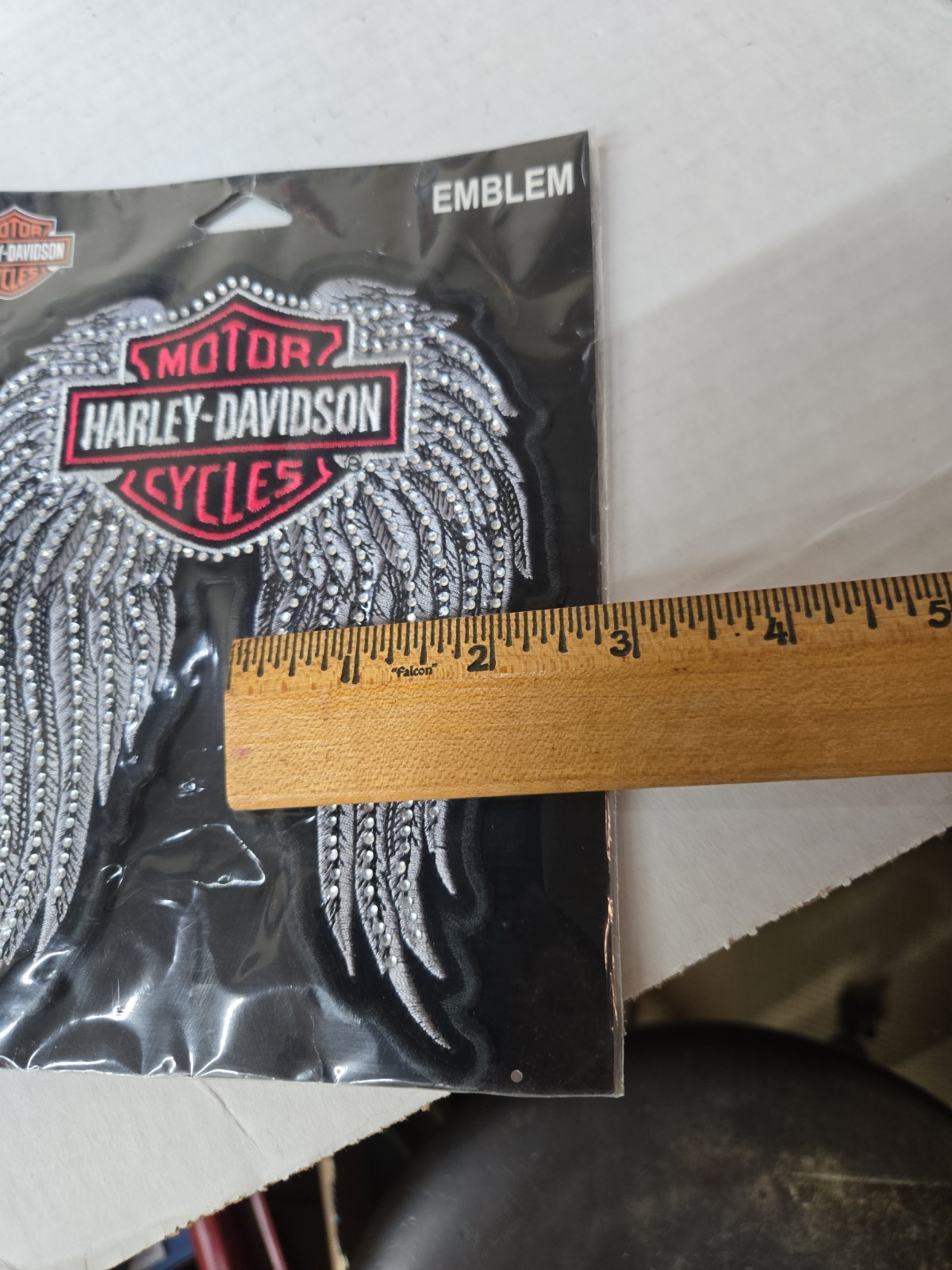 New Rare HARLEY DAVIDSON Patch Emblem Studded Winged Bar & Shield EM072063