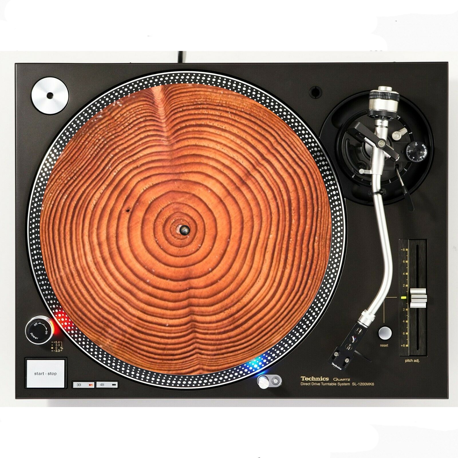 DJ Tree Ring #2 Cedar Wood Slipmat 12" LP Scratch Pad Slip Mat DJ Audiophile x1