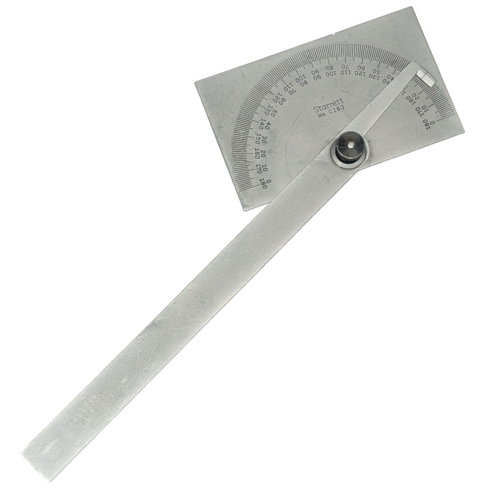 Starrett C183 Steel Protractor Rectangular Head USA
