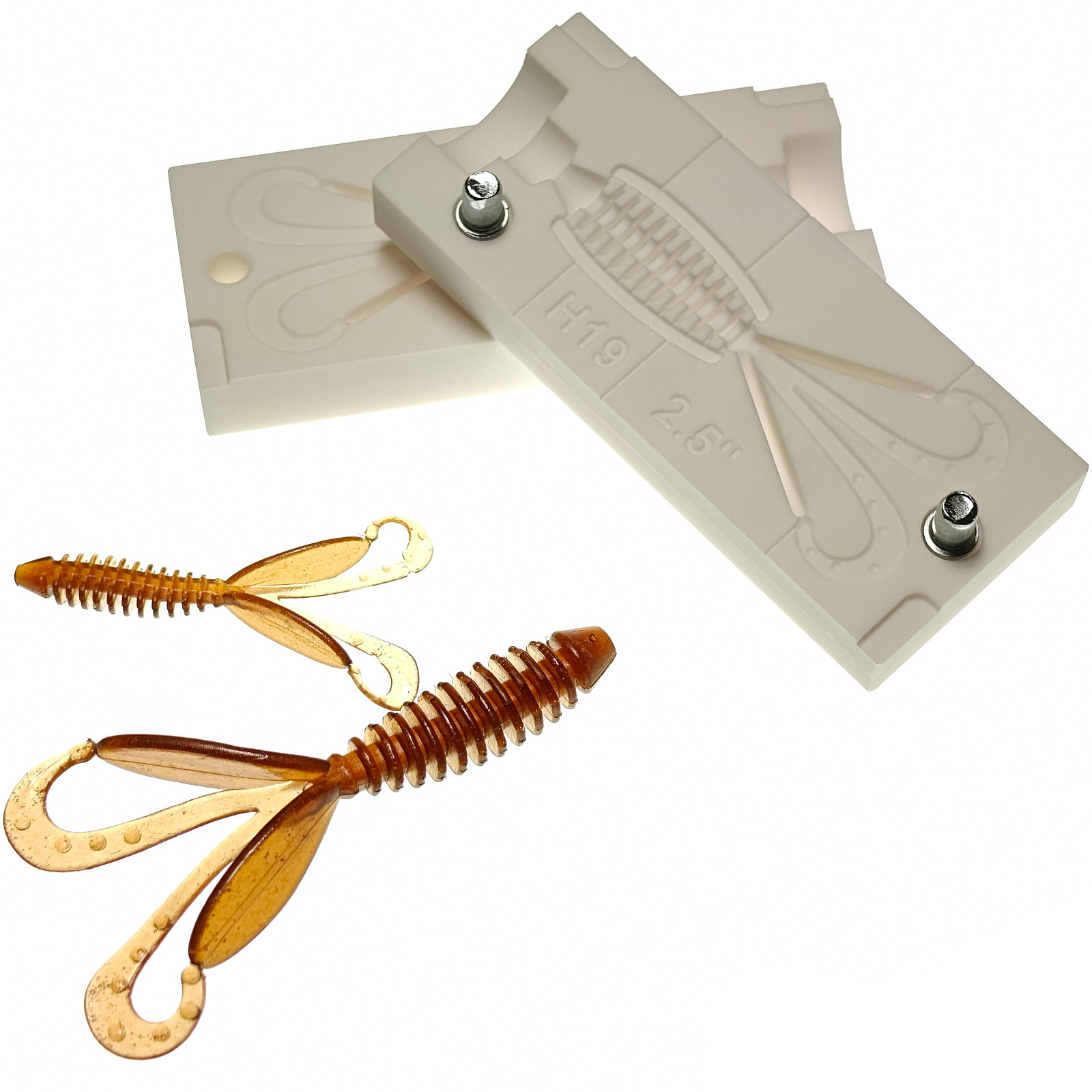 Mold Wooly Hawg Tail Soft Plastic Fishing Lure Bait Making 2 - 4.5"