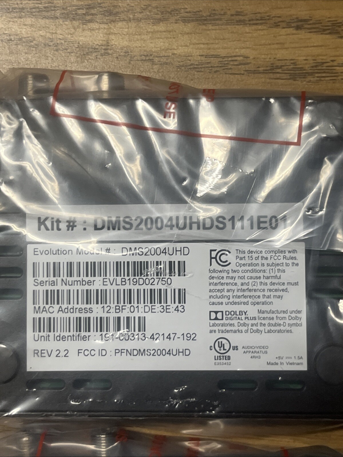 LOT 2 - Evolution Digital HD Set Top Box DMS2004UHD