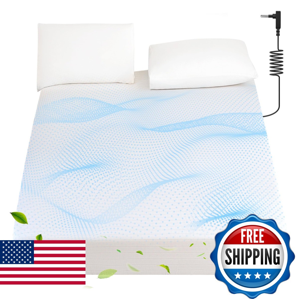 Jessrydo Grounding Sheets King Size 90% Organic Cotton + 10% Pure Silver 16"