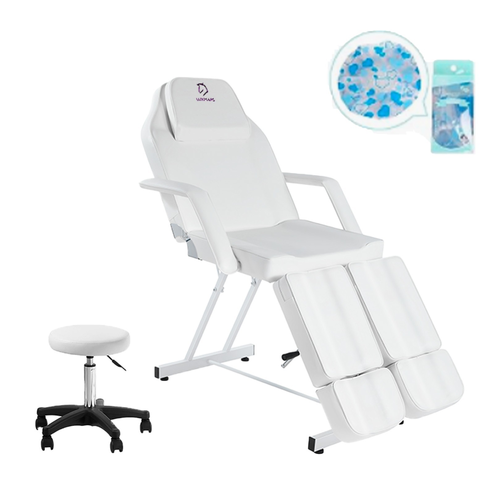 OPEN BOX-72inch Facial Chair Height Adjustable Split Leg Tattoo Chair Beauty Bed