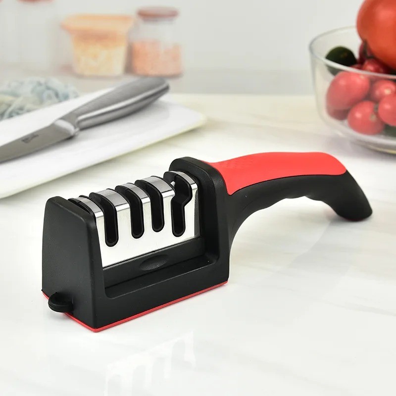 Kitchen 4Segment Knife Sharpener Household Multi-Functional Hand-Held Three-Purp