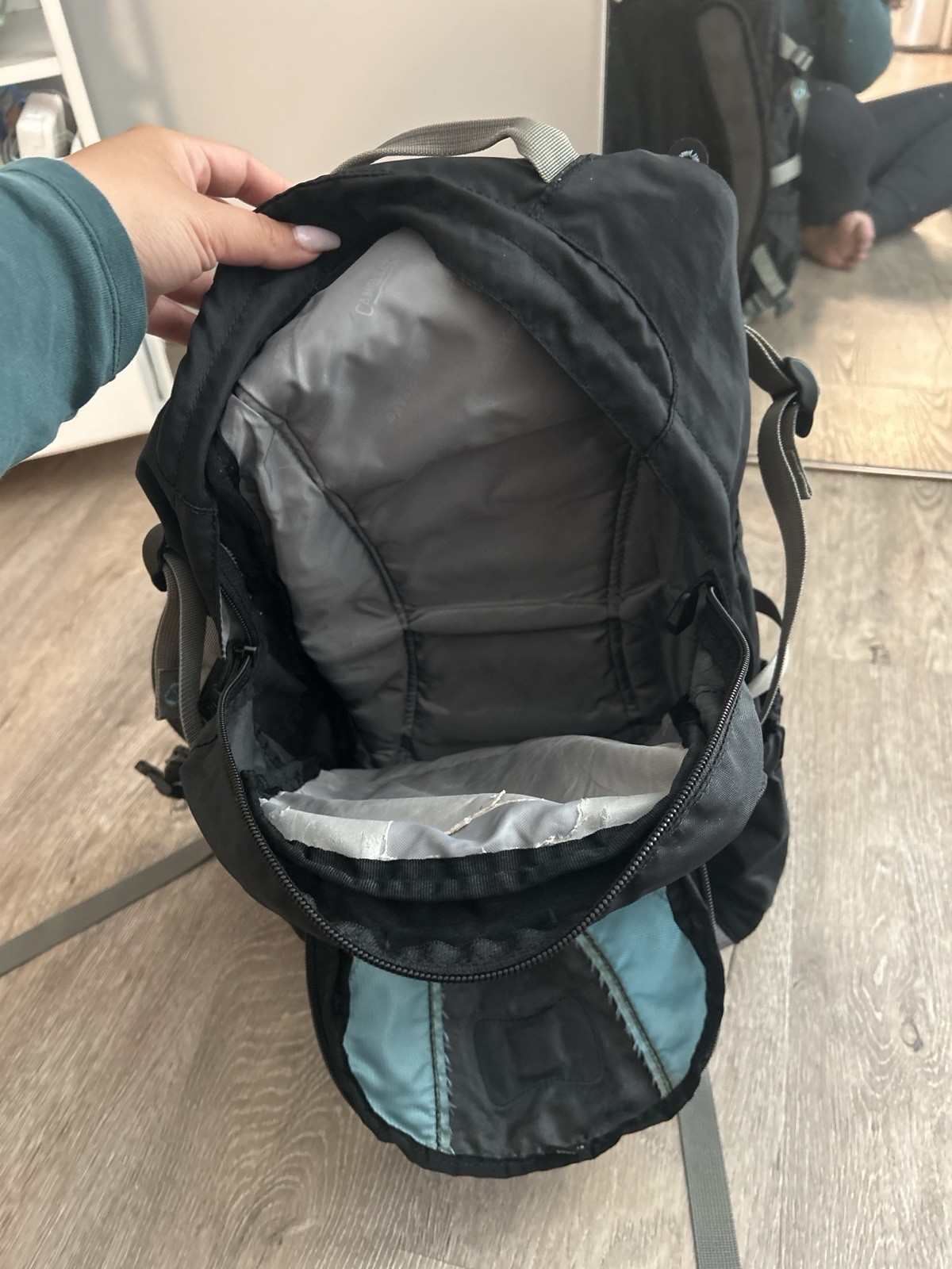 CamelBak Hydration Backpack Black Blue Gray Hiking Padded Straps Adjustable