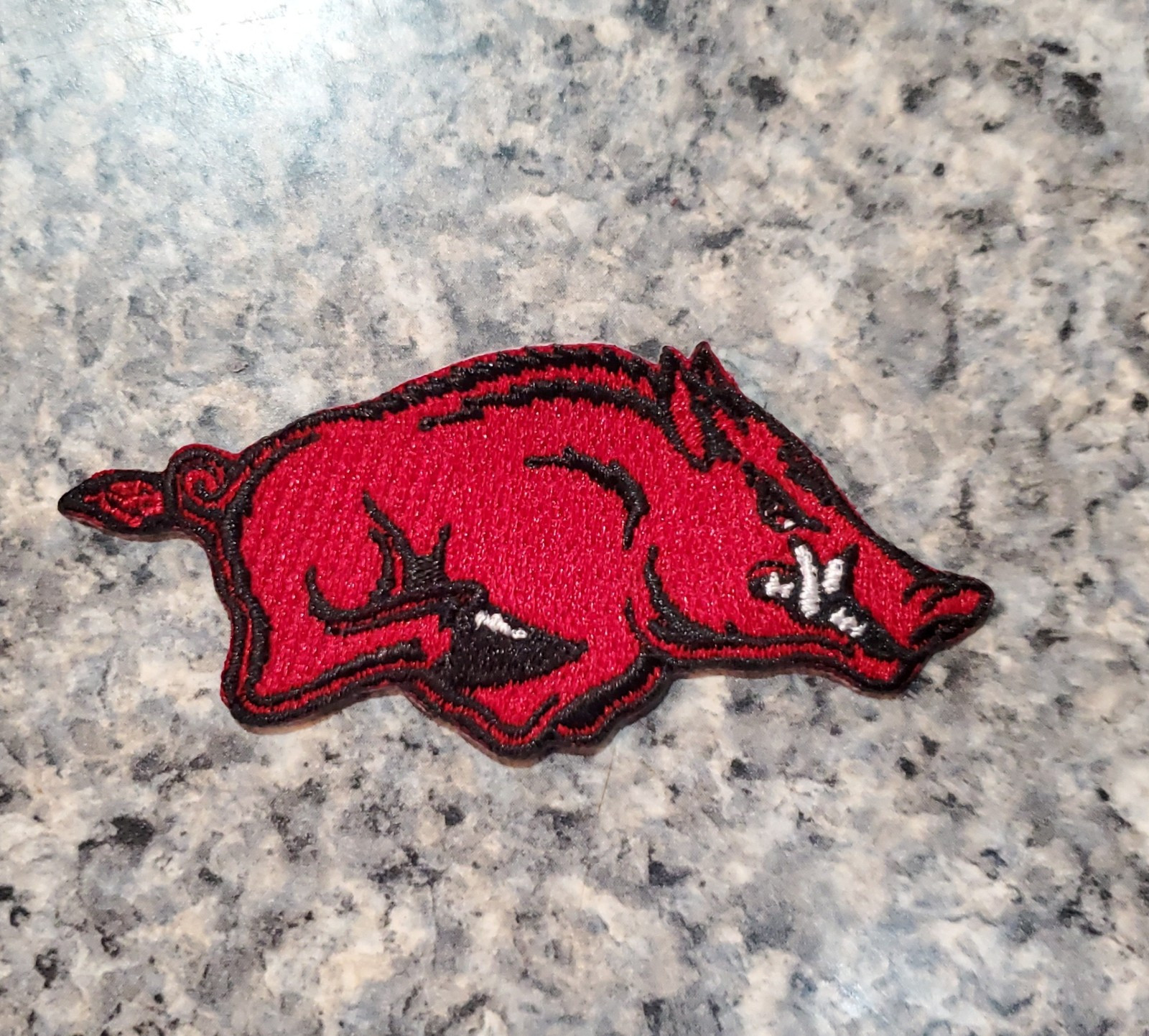 Arkansas Razorbacks Vintage Style Patch. Embroidered. Iron On. 3."x1.5"
