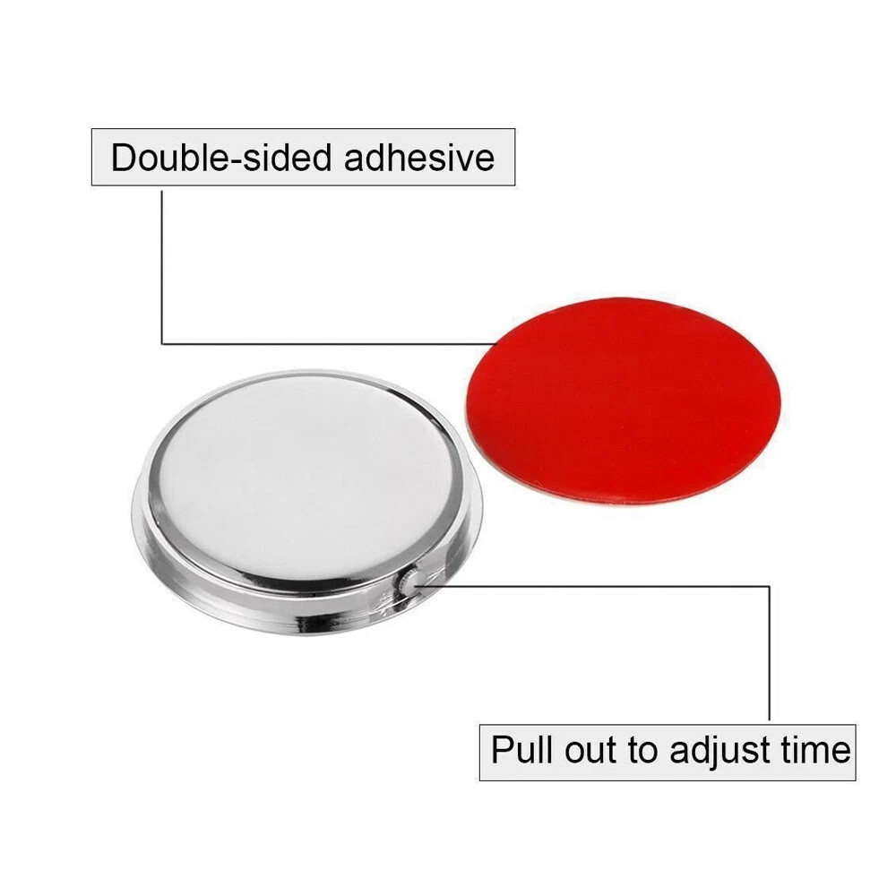 Luminous Stick-On Car Digital Clock Quartz Auto Interior Dashboard Watch