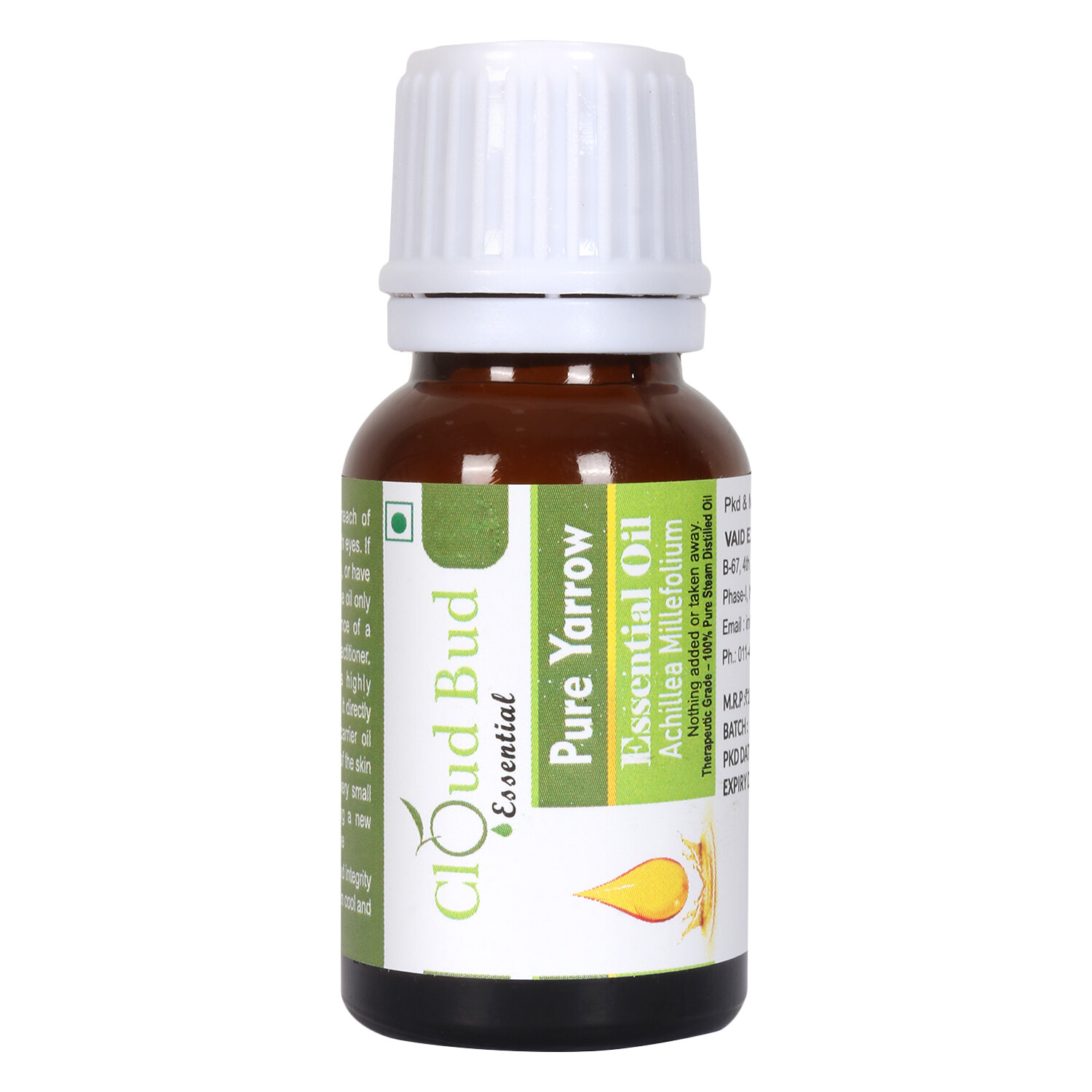 Pure Yarrow Essential Oil Achillea Millefolium Distilled Uncut Natural For Skin