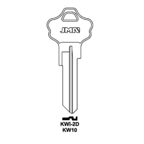Silca USA A1176st-Kw10 Key Blank,Brass,Type Kw10,6 Pin