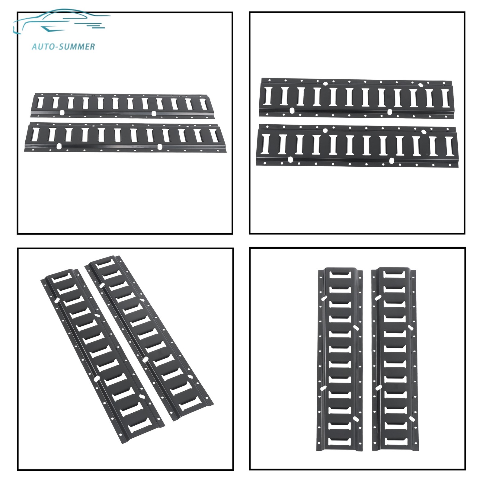 2' E Track Tie Down Enclosed Trailer 6 Pack Secure Cargo Heavy Loads Black New