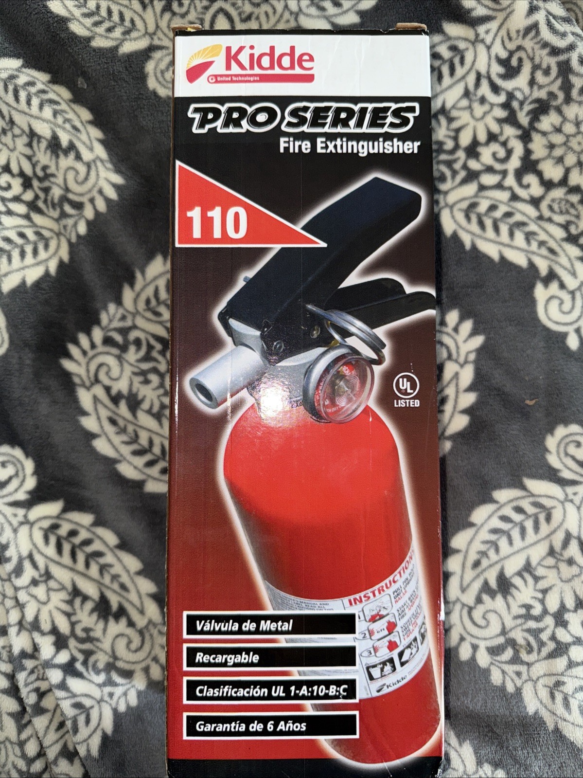 Kidde 21005776 Pro 110 Consumer Fire Extinguisher, Multi Purpose, UL A, 10-B:C,