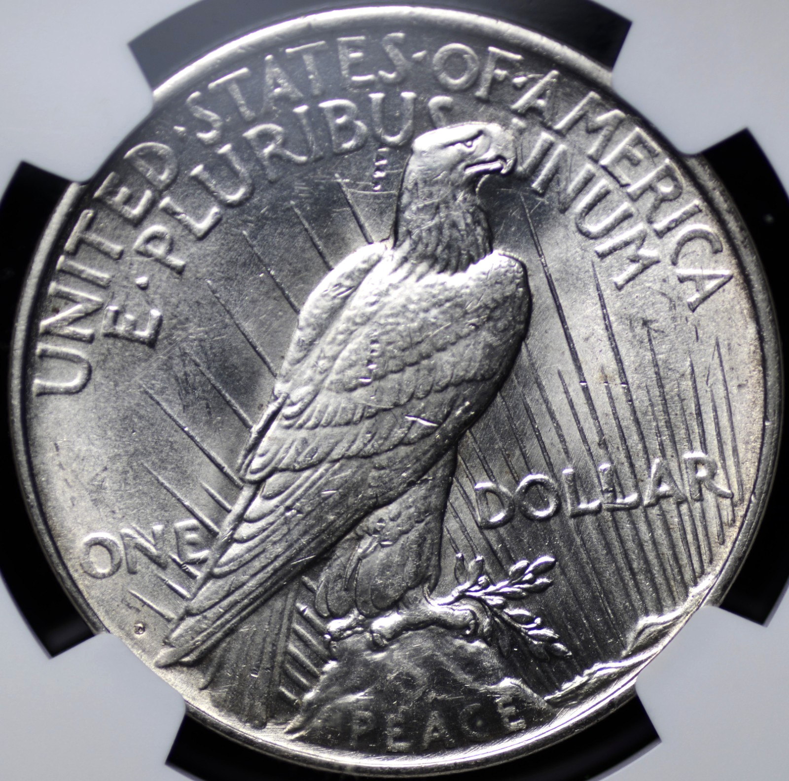 1927 D PEACE DOLLAR NGC MS 61 UNCTUOUS SILVER SATIN LUSTER, STRONG STRIKE, MARKS