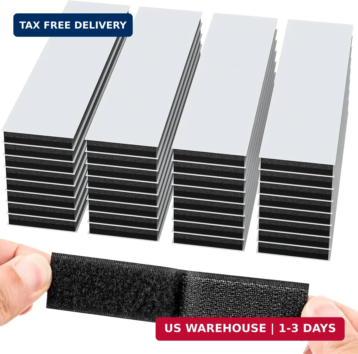 32 Sets 1X4 Inch Hook and Loop Strips with Adhesive, Strong Sticky Back, Heavy