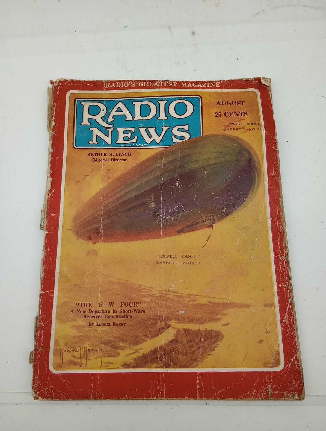 Vintage Aug 1929 Radio News  Fair Condition The S-W Four Almost Antique! Awesome