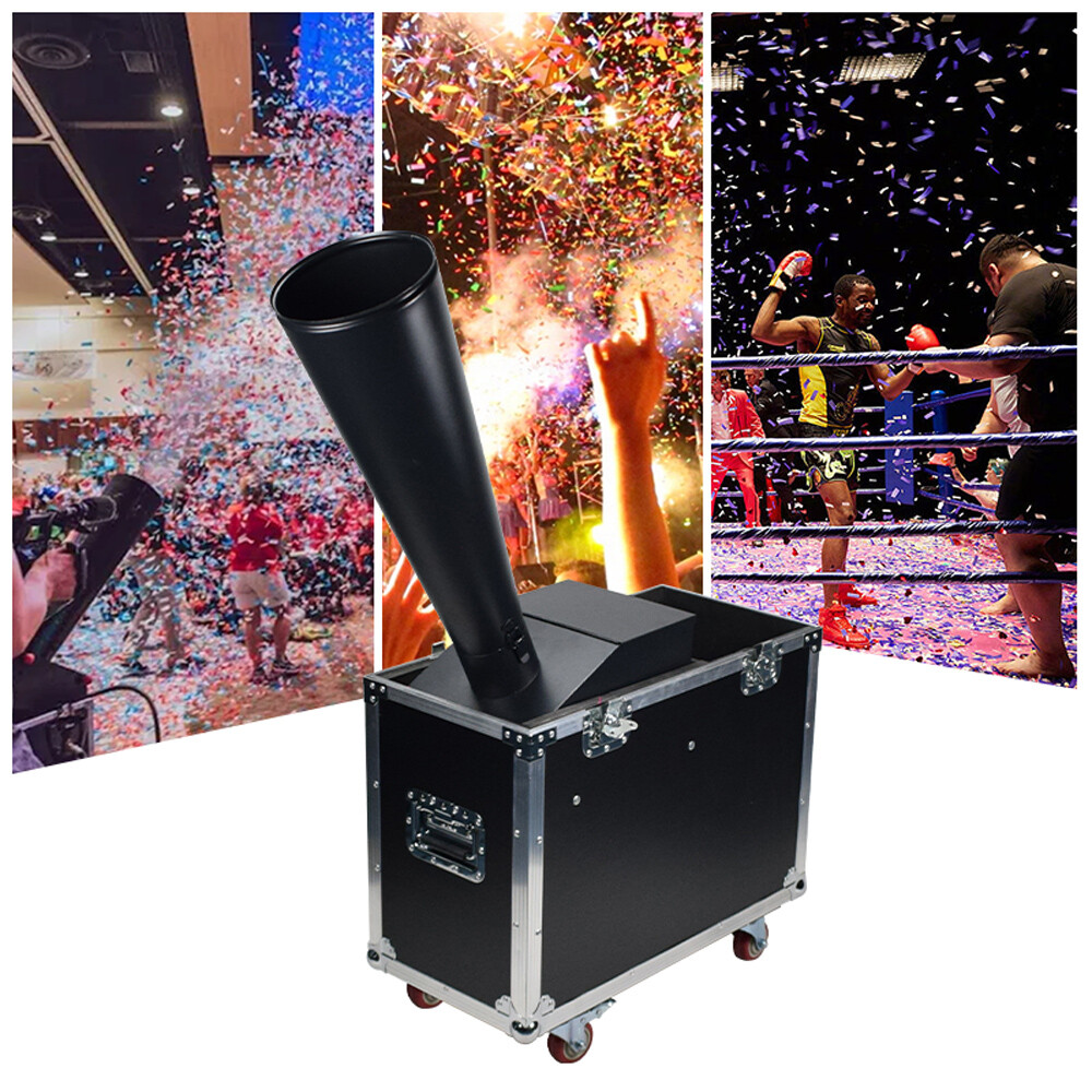 CO2 Confetti Machine with Flight Case Confetti Cannon Blaster Angle Adjusted