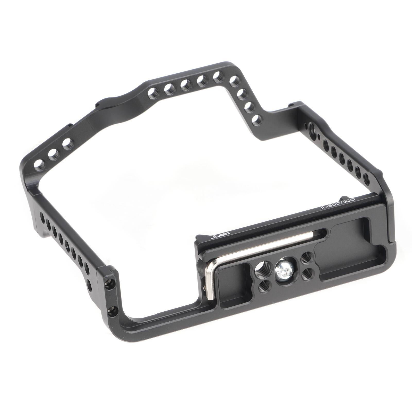 Camera Cage Rig with 1/4"-20 with Top Handle Grip for Canon EOS 80D 90D Camera